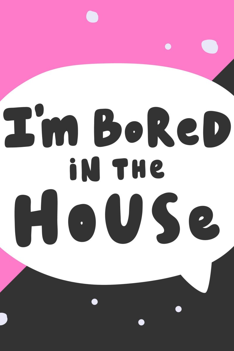A banner saying I'm bored in the house in a speach bubble|businesswoman online in a hotel|A banner saying Dont stay at home #travelsafe|remote working