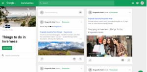 Screenshot of a community page the Kingsmills created on Google+