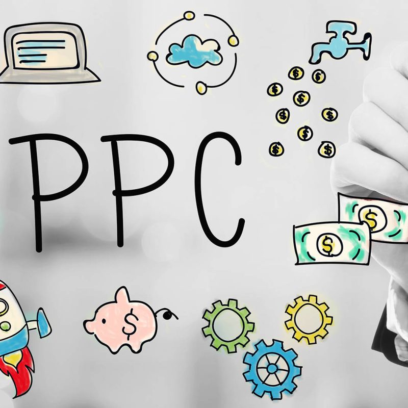 Icons depicting PPC growth