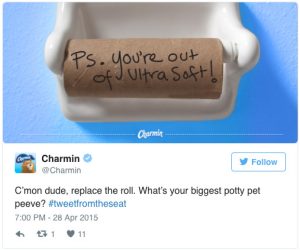 Clever and funny Charmin #tweetfromtheseat post