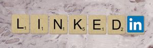 LinkedIn spelt out in scrabble tiles