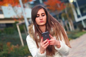 Young woman on smart phone
