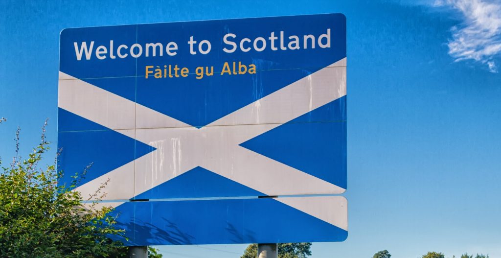 welcome to scotland sign
