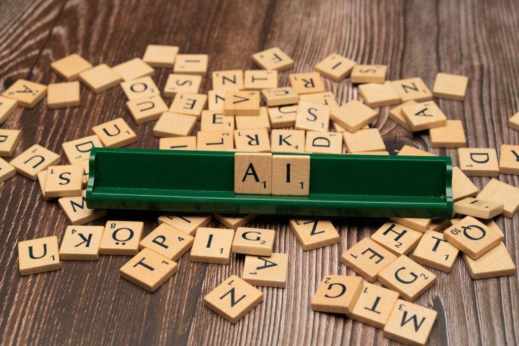 AI on a scrabble board