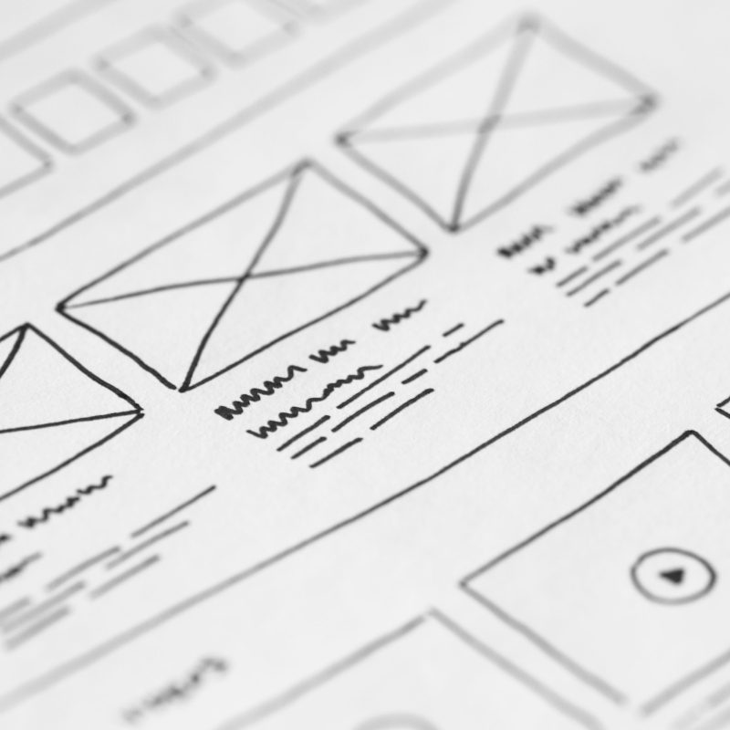 Hotel website design wireframe
